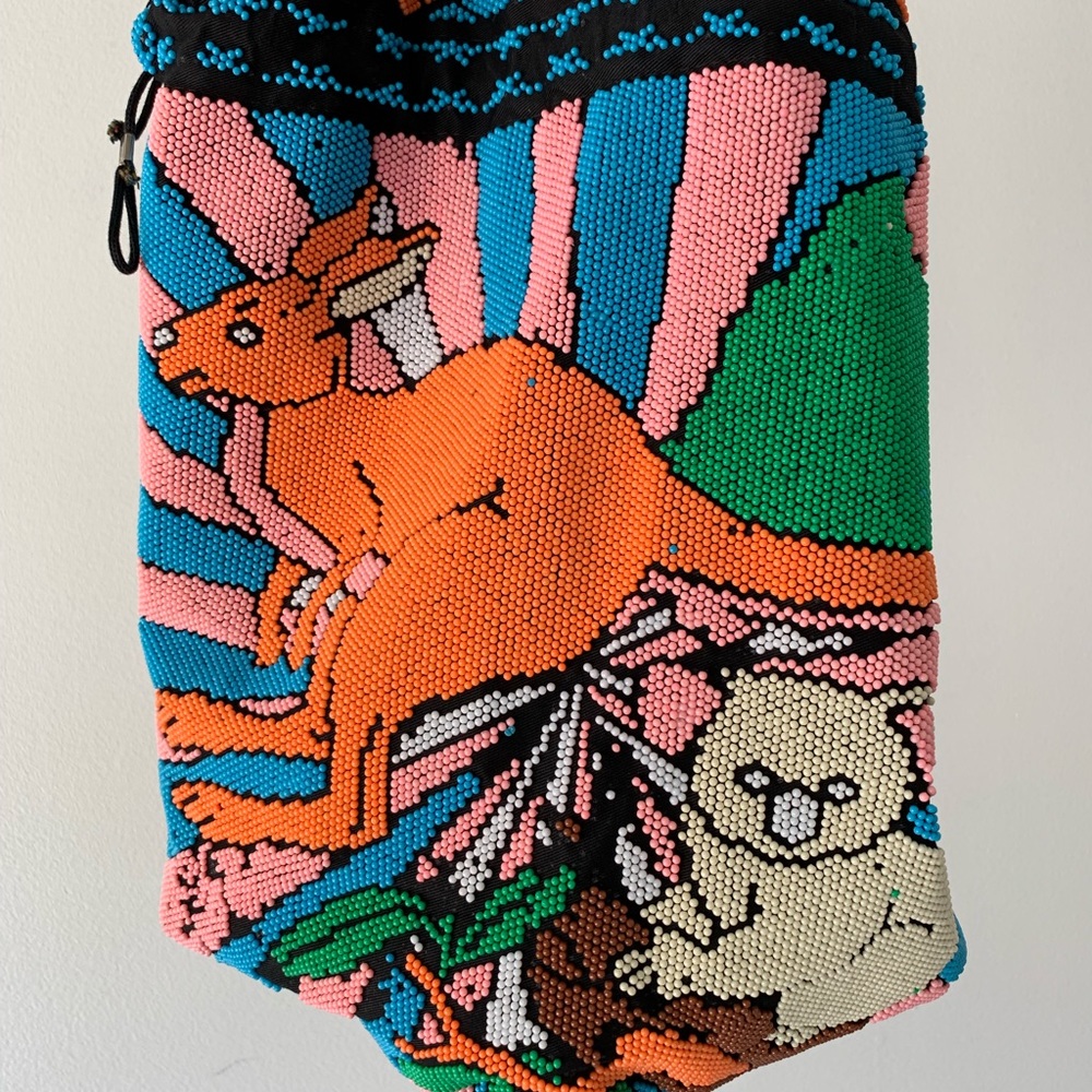 VTG Australian 60s JEWELRY TOTE animals 70s CUTE - Picture 7 of 7